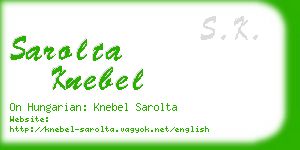 sarolta knebel business card